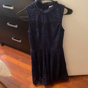 Navy blue lace dress